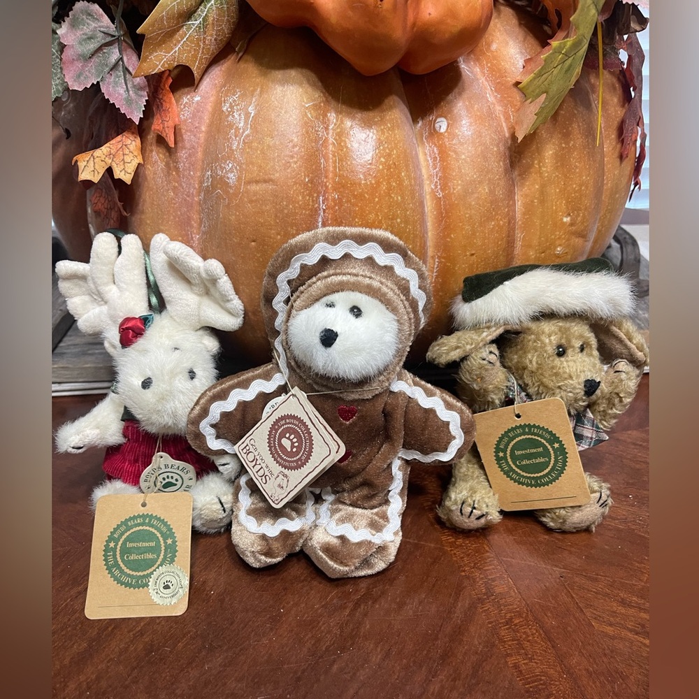 Boyds Bears collection Christmas set of 3